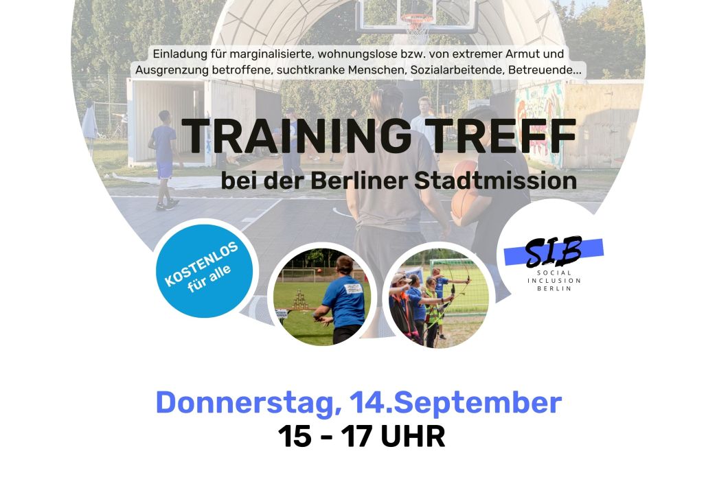 Banner Frühlings Somme SIB Training Treff im Park bei der Berliner Stadtmission