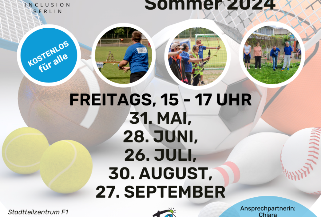 SIB_Social Inclusion Berlin_Training Treffs Sommer 2024_Termine von Mai bis September 2024