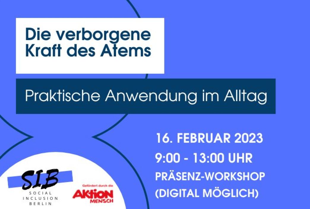 Workshop Teaser Die verborgene Kraft des Atems Social Inclusion Berlin